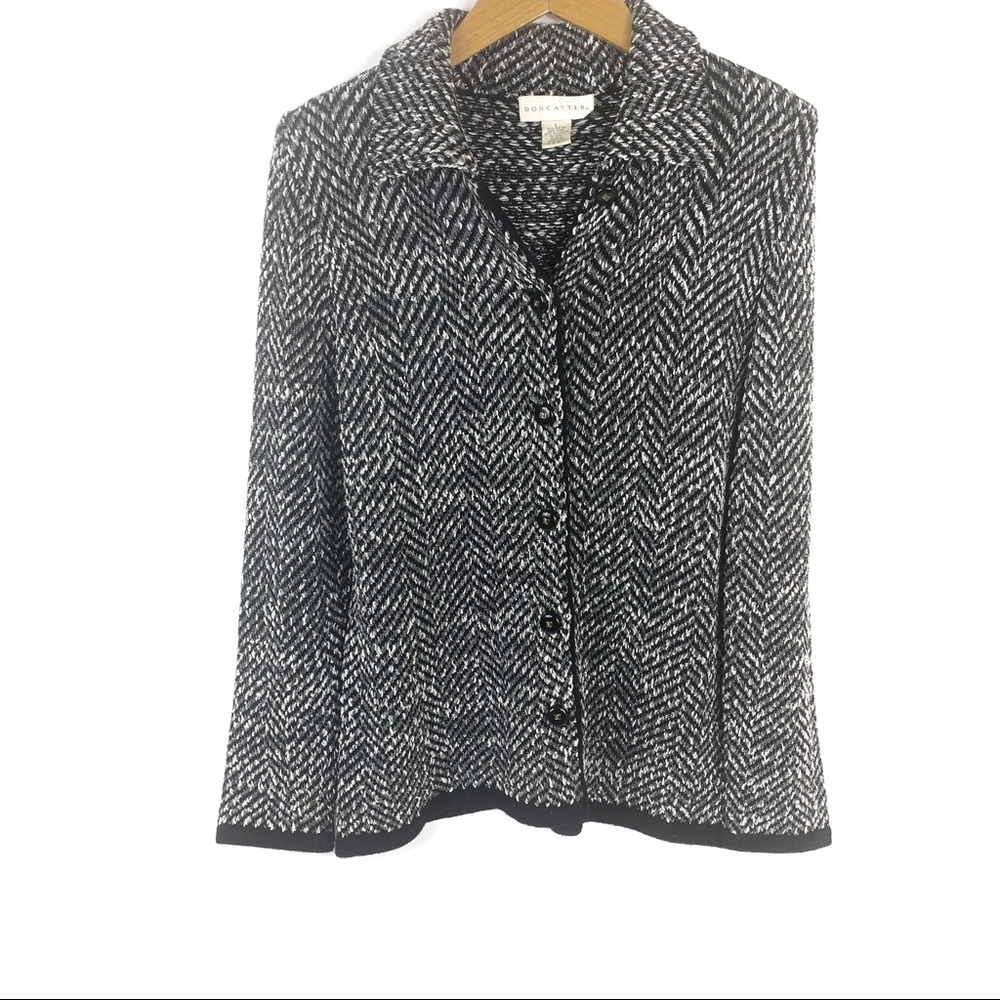 VTG Doncaster Black and White Knit Cardigan